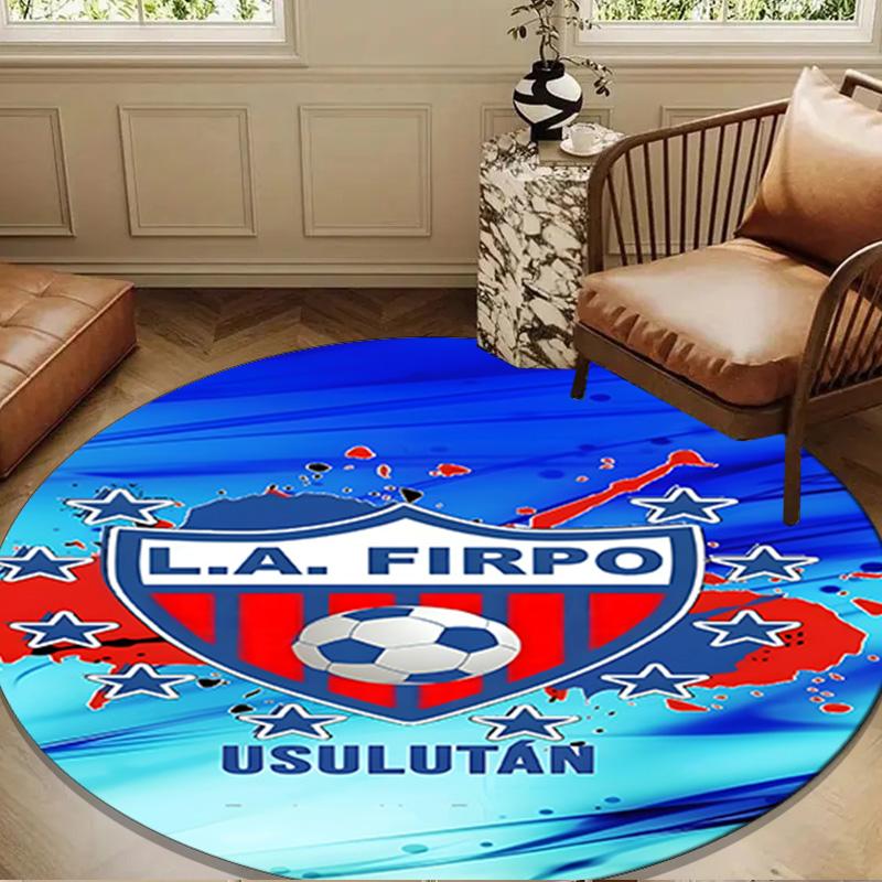 Firpo Soccer Crest Round mat Home Decor, Chair rug For livingroom,Bedroom, doormat home decor Birthday Gift Christmas Gifts