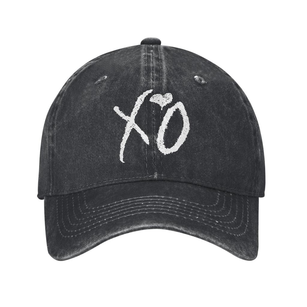 Vintage Rapper The Weeknd Baseball Cap Unisex Style Distressed Denim Washed Snapback Cap Adjustable Hats Cap