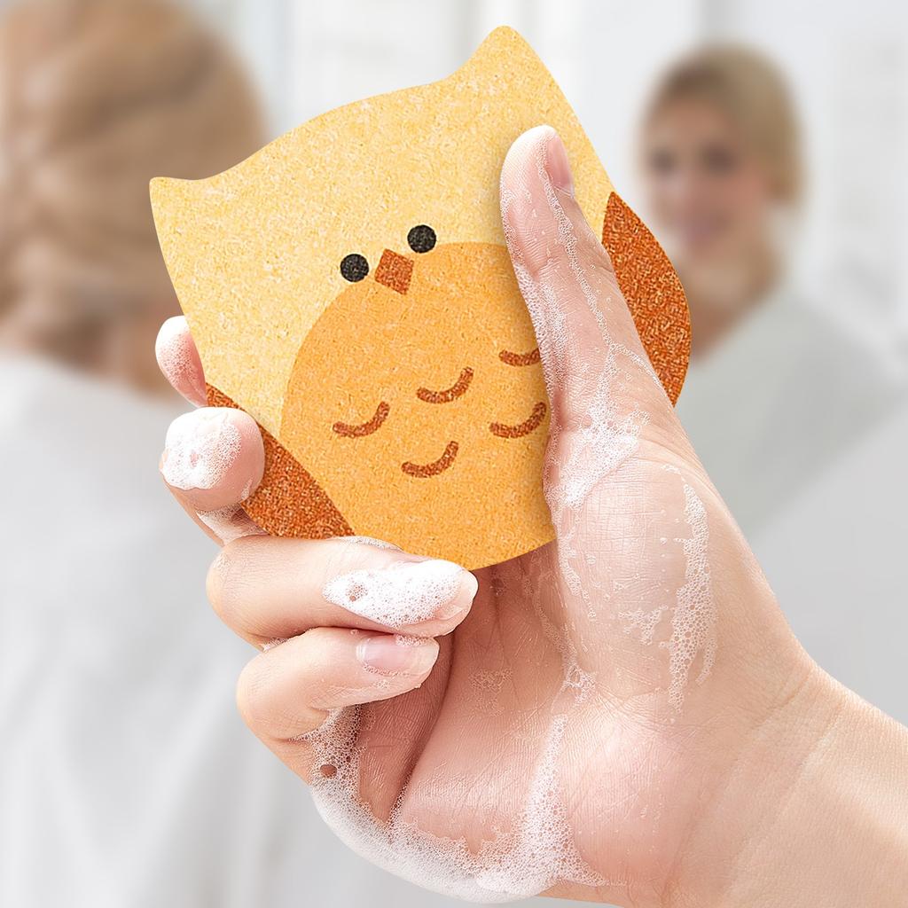 Животное Детская ванна Хлопок Древесная целлюлоза Губка Детская мультфильм Банное полотенце Хлопок для ванны Салфетка для ванны Древесная целлюлоза Хлопок