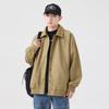 Spring and Autumn Lapel Jacket Men's Casual Japanese Retro Loose Outdoor Windproof Work Jacket Trendy Men's Clothing