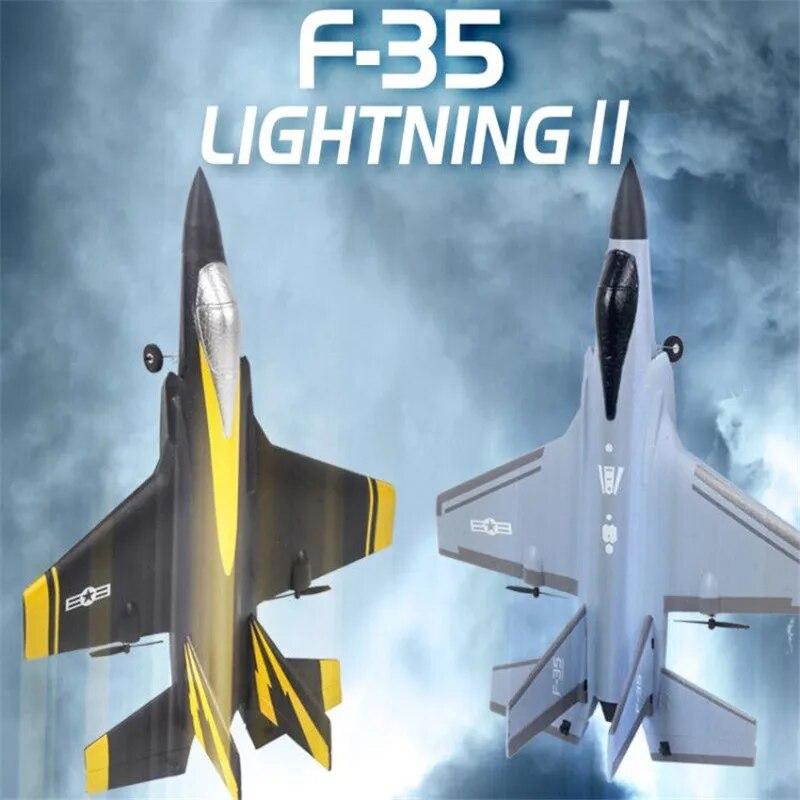 RC Plane 4CH F35 F22 Fighter 2.4G EPP RC Airplane Lightning Remote Control Aircraft Warbird Flight Toys for Boys Kids Children F935