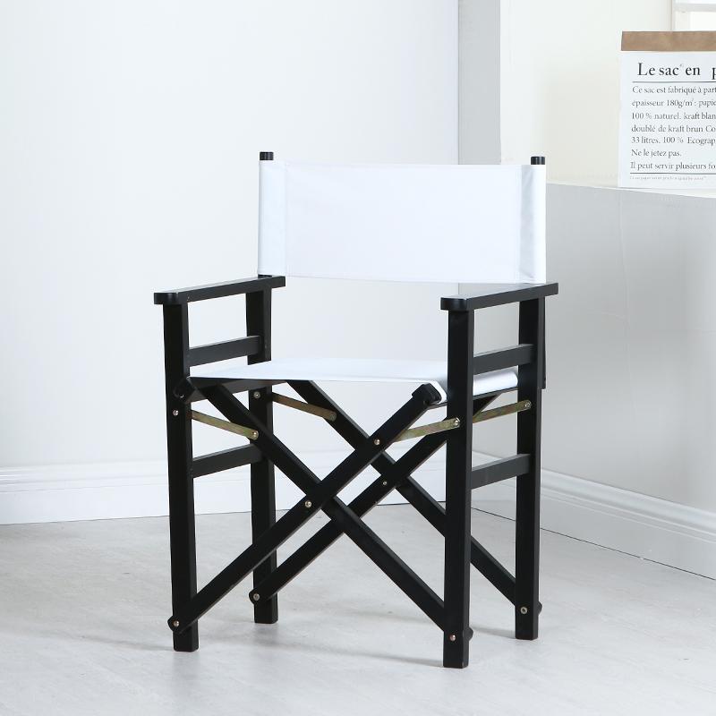 Складной стул режиссера из массива дерева с холщовой спинкой - Барный стул, для улицы, макияжа или рыбалки