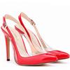 Women Sexy Back Ankle Strap Pointed High Heels 11cm Women Wedding Shoes