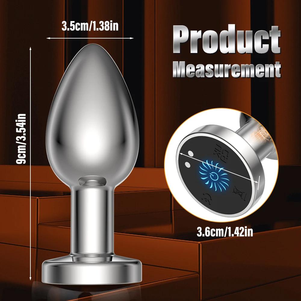 Беспроводной вибратор Женский металлический анальный плаг Беспроводной пульт дистанционного управления Мужской массажер простаты Товары для взрослых Анальная мастурбация Взрослые Секс-игрушки