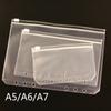 1/5PCS New Plastic Loose-leaf PVC Storage Pouch Bag Matte Clear Zip Lock