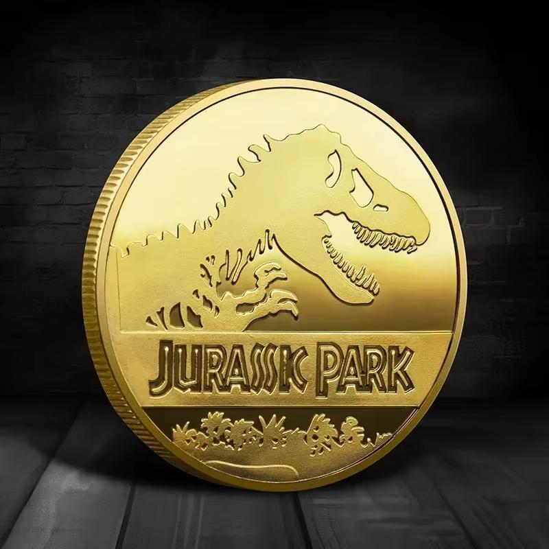 Сувенирная монета РЕПЛИКА Памятные монеты Медальон Значки Монеты Парк Юрского периода Динозавры Монеты