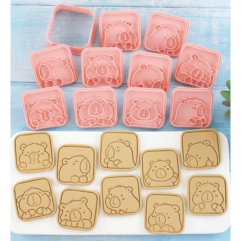 10Pieces Delicate Capybara Cookie Cutter Set Biscuits Stamp For Exciting Baking Projects And Pleased DIY Experience