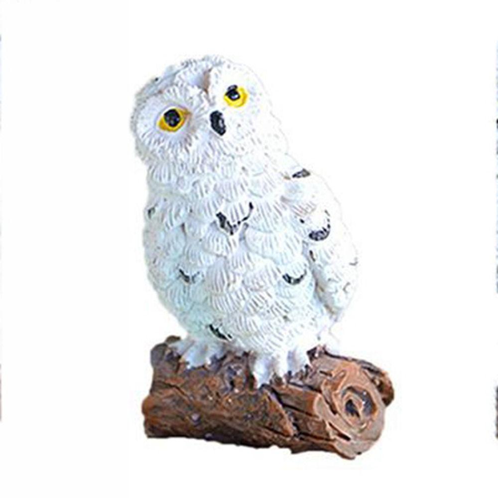 Owl Figurine Resin Realistic Adorable Owl Fairy Garden Decoration Ornament Miniature Animals Landscape Home Decor Accessory