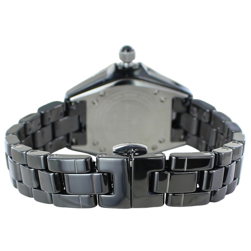 Salvatore Marra Gift Set Salvatore Marra Quartz Watch with Roman Numerals and Ceramic Strap 1 (Pre-wrapped) Women's (No. Black)