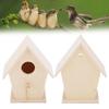 Hanging Bird House Wooden Bird Feeder Houses for Decorations Indoors Gardens