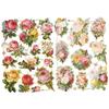 Die Cut Vintage - Pink Flowers - 2 Sheets