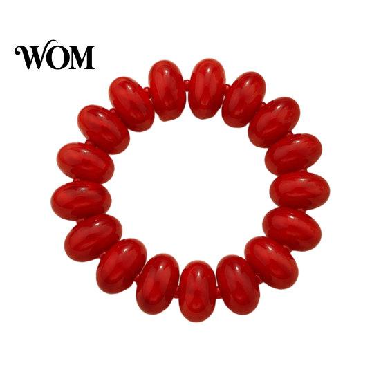 Wrist Jewelry Bead Bracelet for Women, Colorful Acrylic Beads Elastic Adjustable Stretch Bracelet, Boho Summer Beach Vacation Ladies