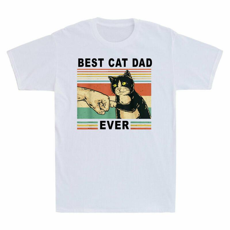 Dad Fist T Retro Short Sleeve Unisexs Gift Best Shirt Bump Tee Cat Paw Cat Lovers
