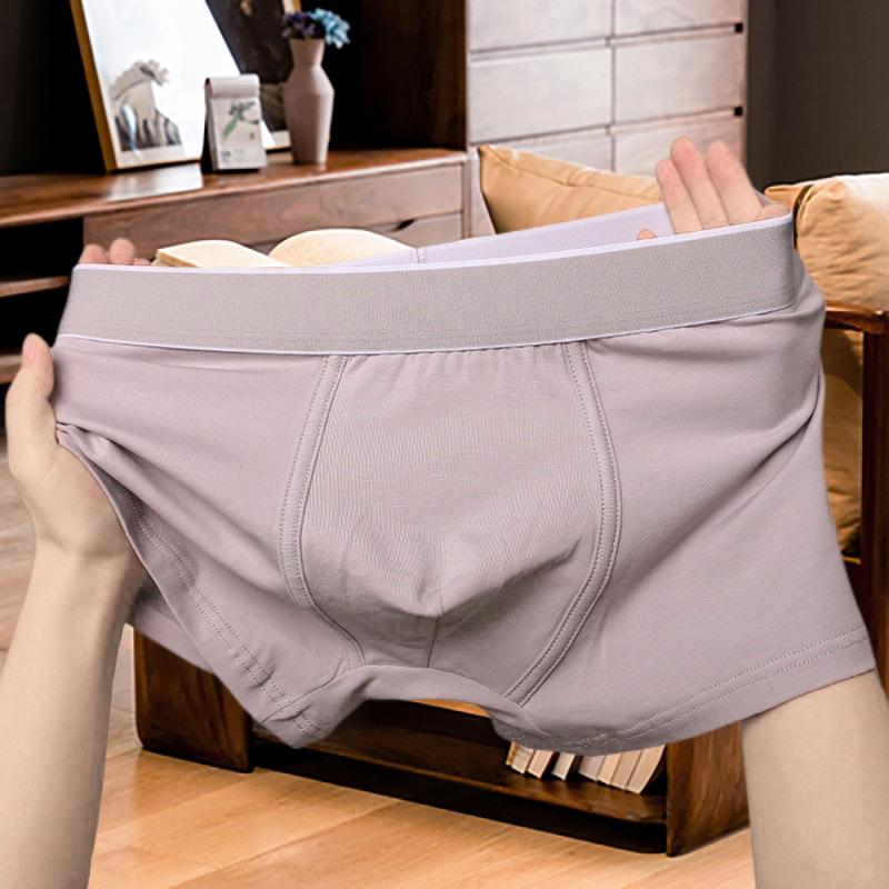 4XL Мужские трусы-боксеры из чистого хлопка со средней посадкой — свободный крой для мужчин среднего возраста и молодых мужчин