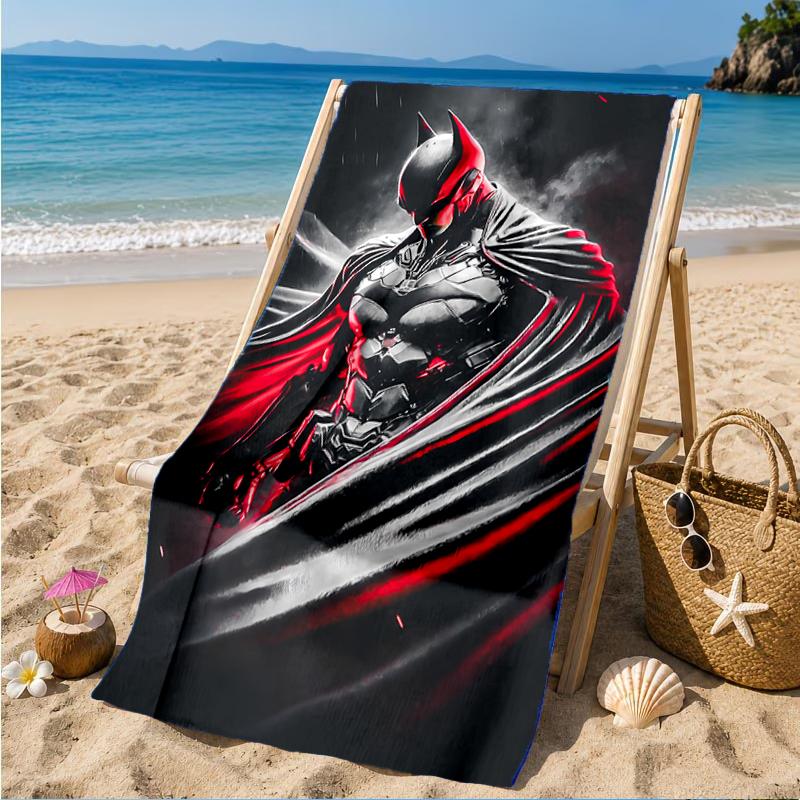 Red Cape Hero Beach Towel, Super Soft Microfiber, Perfect Gift for Her/Him, Birthday, for Pool, Beach, Travel, Decor Beach Party