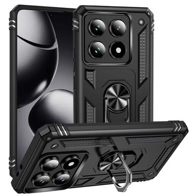 Противоударный складной чехол-броня для Xiami Mi 14T Pro с подставкой-кольцом