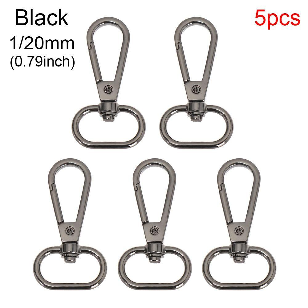 5pcs Hardware DIY KeyChain Split Ring Collar Carabiner Snap Bags Strap Buckles Lobster Clasp Hook