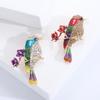 Fashion Creative Jewelry With Diamonds, Enamel Dripping Branches, Bird Brooch, Animal Corsage