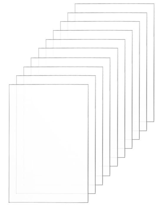 Фоторамка - Qwork - WD6714 - Высокопрозрачный акрил - 10 листов - 18x13 см