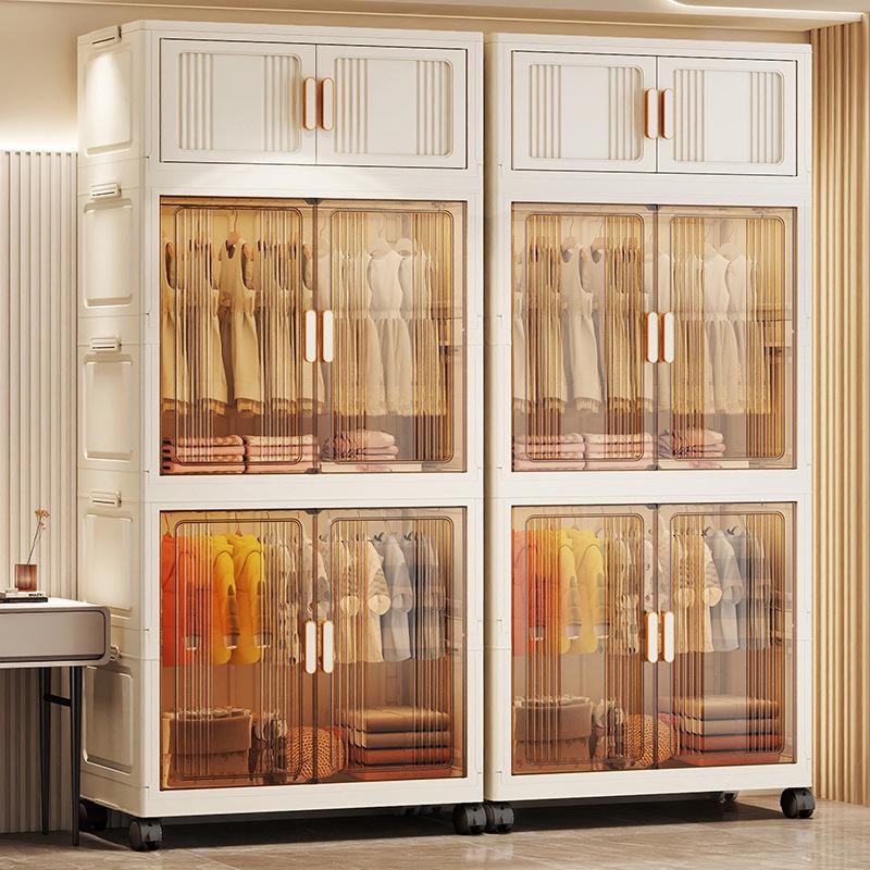 Детский шкаф и шкаф для хранения одежды, закусок и игрушек - Складной пластиковый ящик без установки