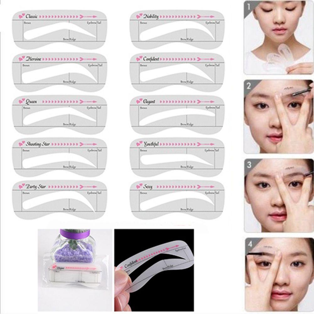 Fashion Card Template Makeup Tools Eyebrow Stencil Grooming Shaper