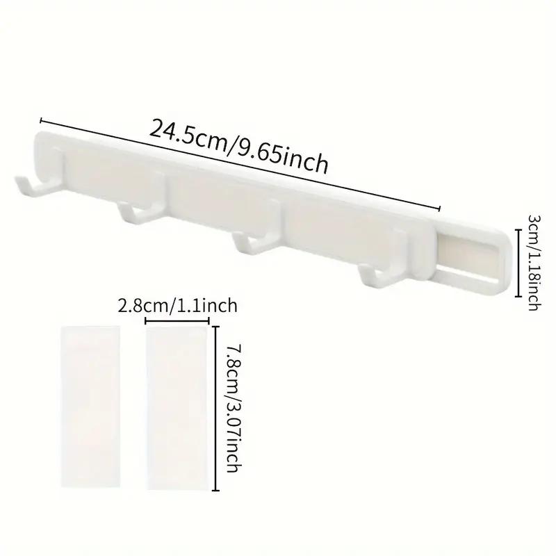 Plastic Wall Mounted Bathroom Kitchen Telescopic Towel Bar Shelf Self-adhesive Rack Paper Roll Holder Hanging Hook Storage Bathroom Supplies