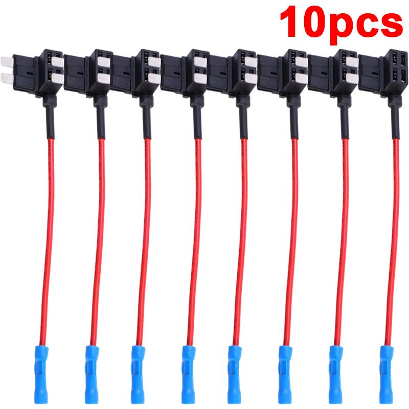 32V MINI SMALL MEDIUM Size Car Fuse Holder Add-a-circuit TAP Adapter Micro Mini Standard ATM Blade Fuse for Cars Vans 20/10/5pcs Fuses4