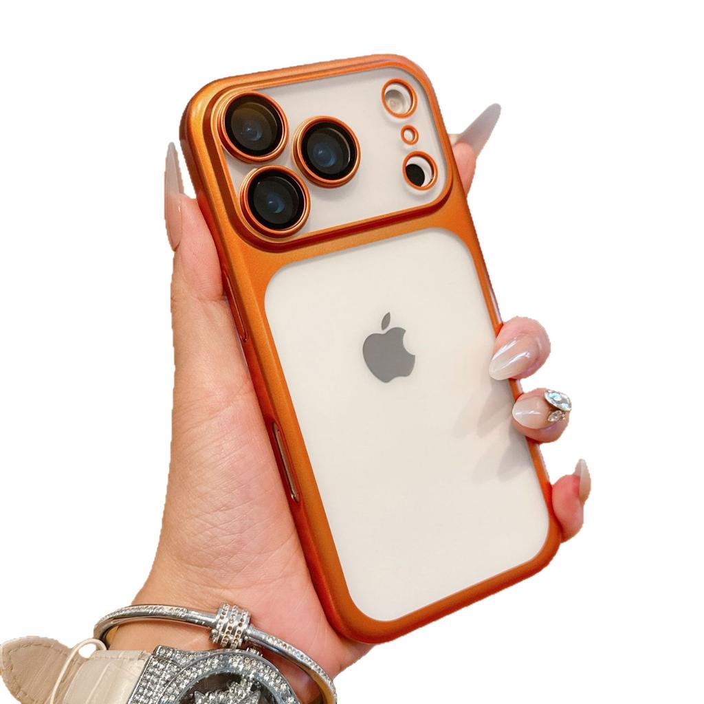 Чехол второго поколения для ПК подходит для Apple 17PROMAX прозрачный чехол для мобильного телефона iPhone16 со встроенной защитной пленкой для объектива 15