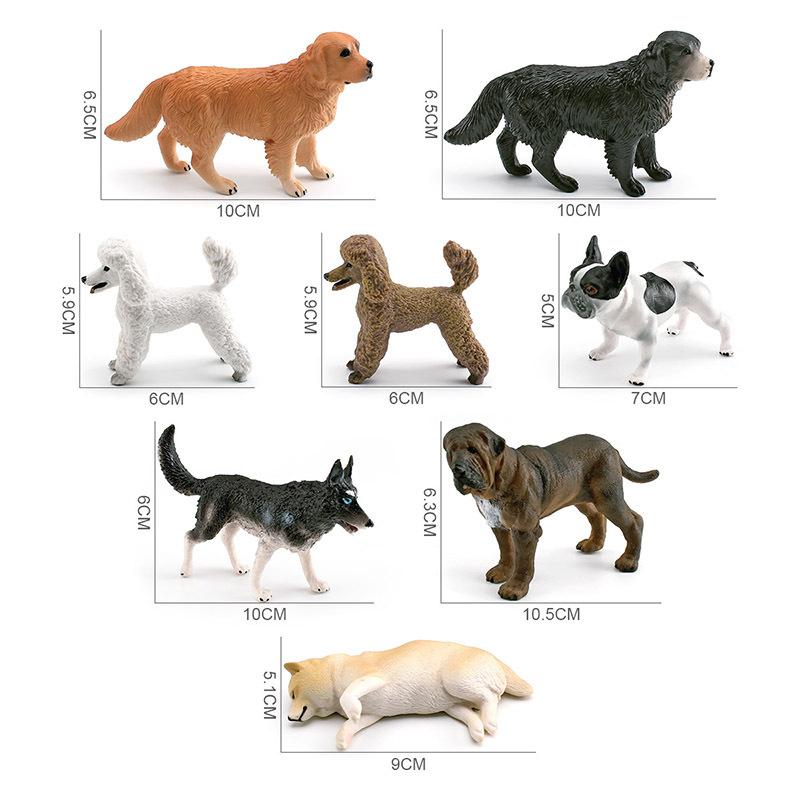 Simulated Animal 8 Pet Dog Toys Golden Retriever Labrador Husky Shiba Bullfighting White Poodle