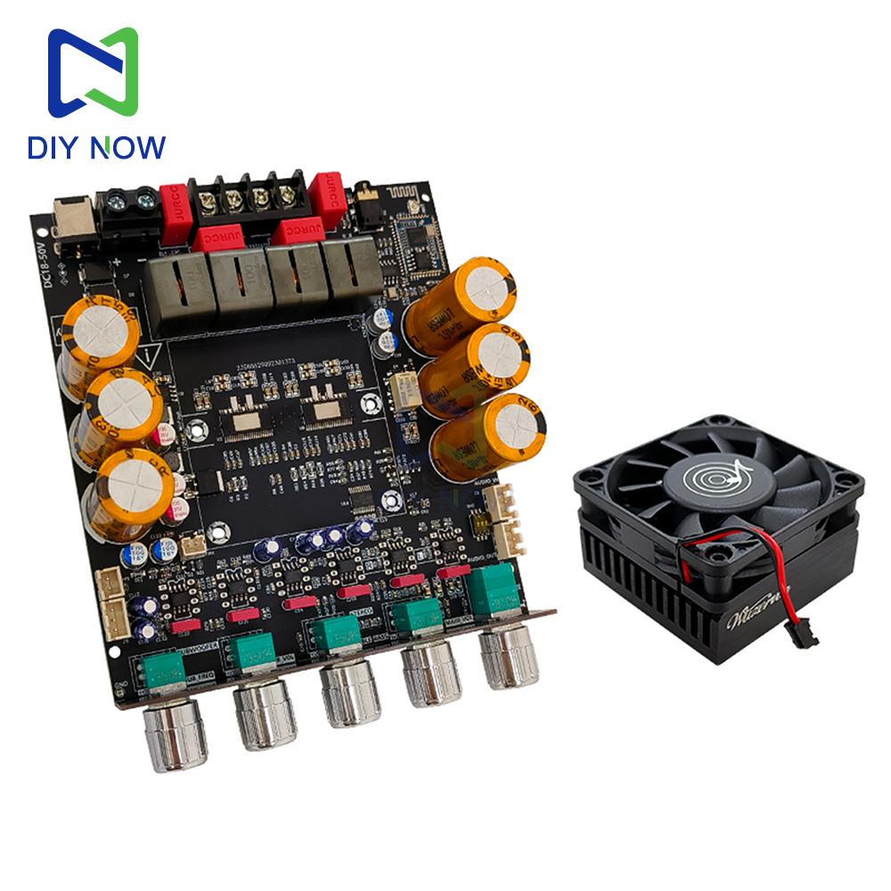 Цифровая усилительная плата ZK-SUB1200Q Qualcomm APTX версия QCC3034+ES9023, усилитель для сабвуфера и Bluetooth-расширение, 600 Вт*2, DC 18-50 В
