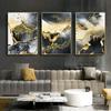 Canvas Painting Abstract Art Poster Golden Black and White Abstract Wall Art Poster and Prints Nordic Bedside Room Decoration