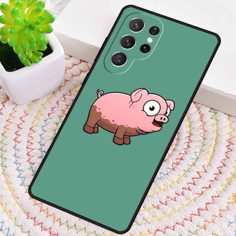 Мультяшный чехол-свинка для Samsung Galaxy note 10 pro S26 Ultra S23 S24 FE S25 S21 S22 PLUS противоударный