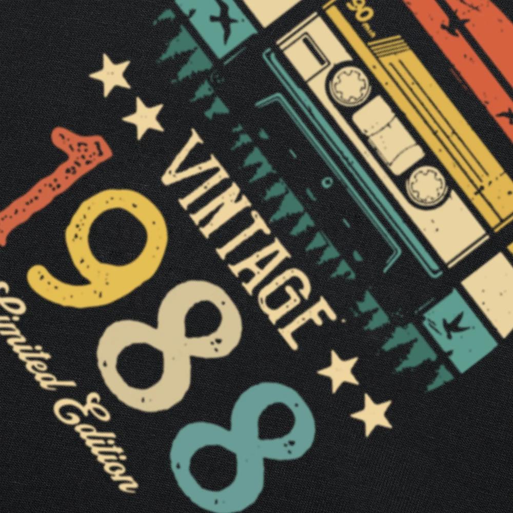 Новая мужская футболка в стиле ретро-кассеты винтаж Сделано в 1988 году 37-й 37 лет День рождения вечеринка подарок с принтом повседневная футболка с коротким рукавом