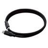 Elecom USB Type C Cable 1m PD Compatible 100W 5A Magnetic Mesh Cable Soft Black Compatibility with iPhone 16 / [Verified Series] MPA-CC5PMG10BK