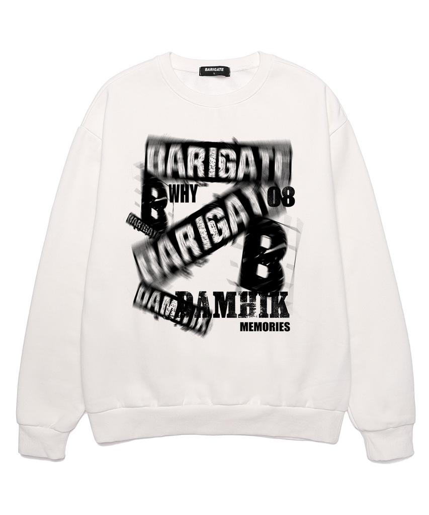 Baligeiteu Crack B # Свитшот оверсайз (Bls025) белый (Тип B)