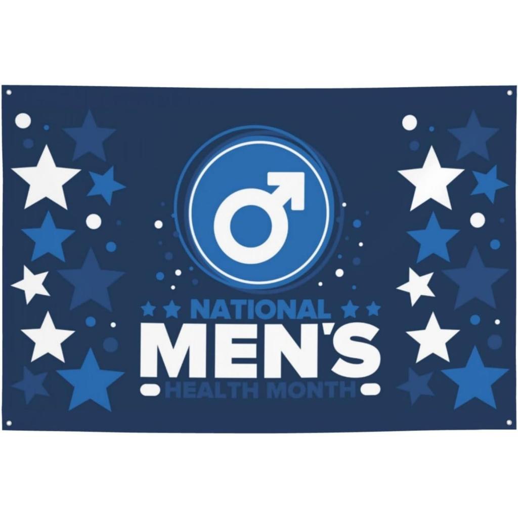 1pc a Multi-Size National Men'S Health Month Banner, Suitable for Decorative Signage in Porches And Courtyards, As Well As for Party Decorations And B