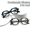 High-Definition Reading Glasses Round Finished Optical Glasses New Retro Anti Blue Light Presbyopia Glasses For Women