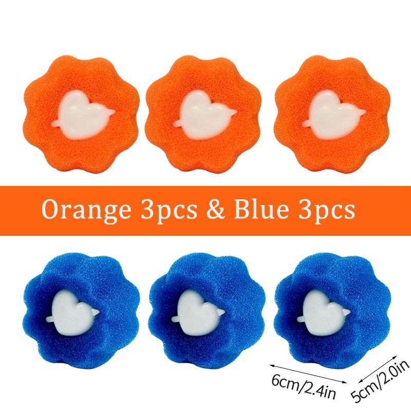 Шарики для чистки стиральной машины, улавливатель волос, сборщик волокон, многоразовые фильтрующие шарики, плюшевый улавливатель - 6 шт./3 шт./1 упаковка