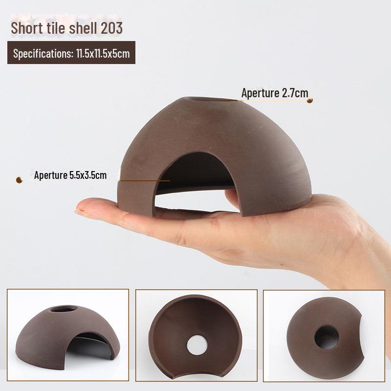 Purple Sand Ceramic Fish Tank Decor - Large, Medium & Small Rock Tiles