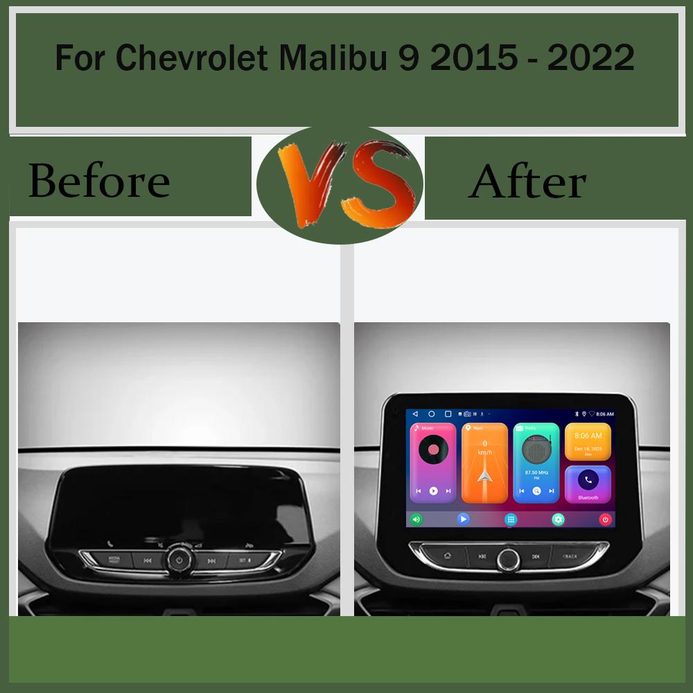 Автомобиль для Chevrolet Malibu 9 2015 - 2022 Android Auto Radio Головное устройство Мультимедийный проигрыватель GPS Навигация Carplay QLED BT Нет 2din DVD
