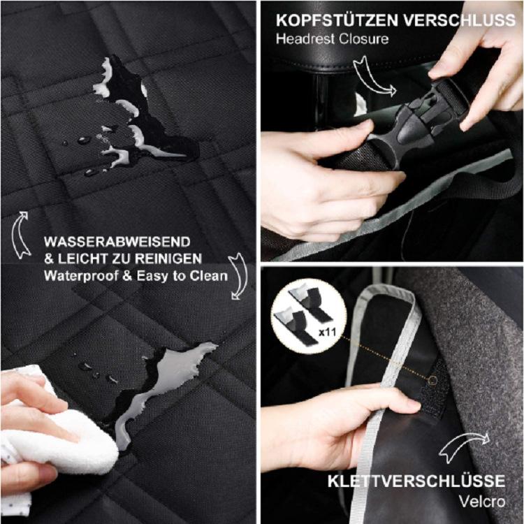 Коврик для багажника автомобиля для домашних животных 2024 Универсальный коврик для собак и кошек Удлиненный коврик для багажника автомобиля из ткани Оксфорд Коврик для собак Черный Органайзер Устойчив к пятнам