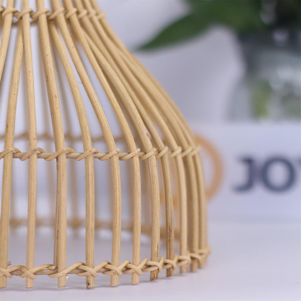 Pendant Light Rattan Weave Chandelier Rattan Boho Bamboo 24CM Lampshade Vintage Ceiling Lamp Decoration Ceiling Light for Home