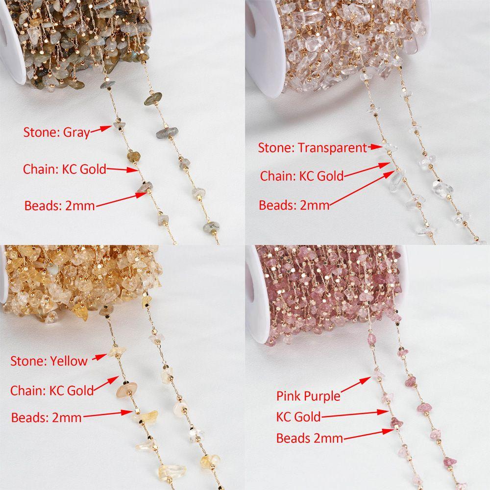 Crystal Findings For DIY Beads Chains Handmade Accessories Stone Chain Necklace Bracelet Components