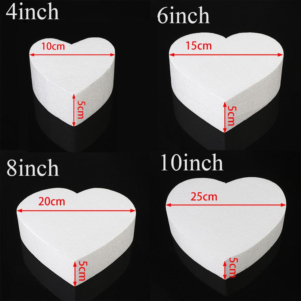 Flower Decor Sugarcraft Dummy Cake Foam Mould Practice Model Polystyrene Styrofoam Heart Shaped
