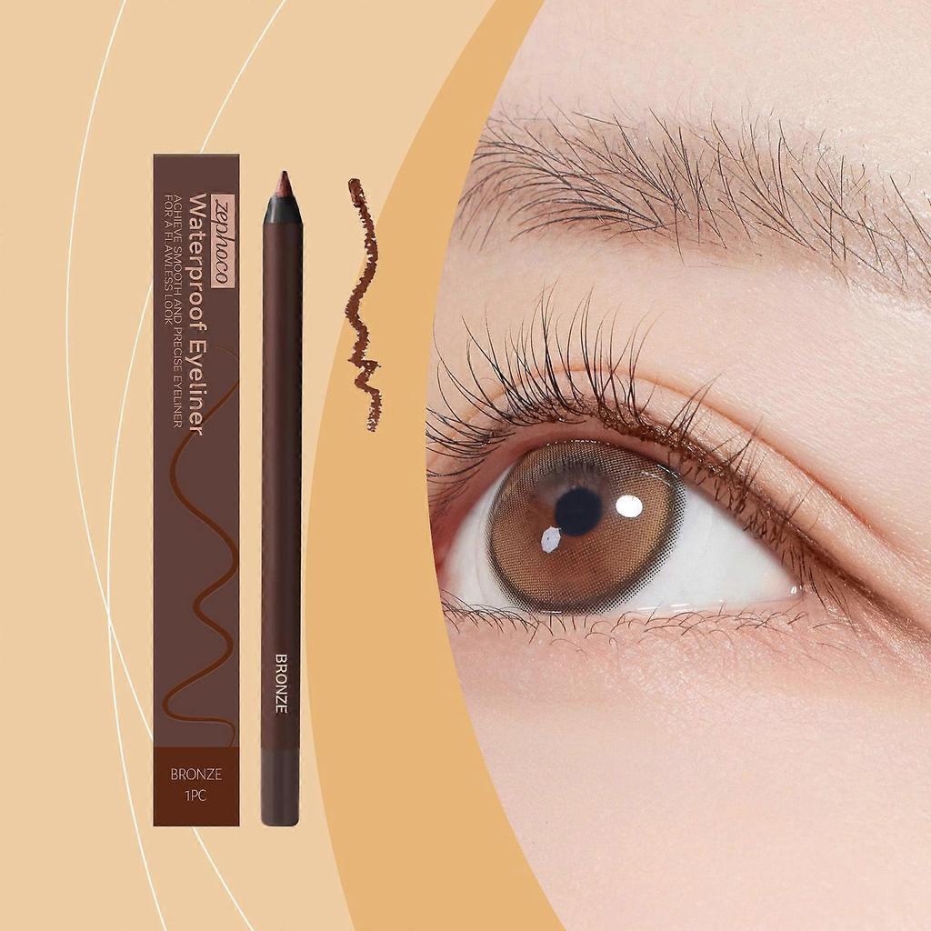 Zephoco Antique Bronze Waterproof Eyeliner Pen Smooth And Long-Lasting Eye Makeup Gel Liner