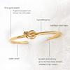 Cuff Bangle Tie The Knot Love Bracelet Stainless Steel18K Gold Plated Adjustable Best Friend Bracelets