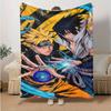 1pc Naruto Vs Sasuke Clash Titans Soft Throw Blanket Flannel All Season Light Weight Living Room/Bedroom Warm Blanket. M7270159