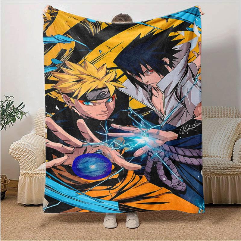 1pc Naruto Vs Sasuke Clash Titans Soft Throw Blanket Flannel All Season Light Weight Living Room/Bedroom Warm Blanket. M7270159