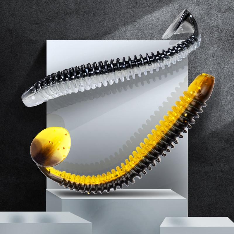 MEREDITH Рыболовные приманки с качающимся ударом 55 мм, 65 мм, 75 мм, мягкие приманки для рыбалки, морская рыбалка, Leurre Souple, силиконовые приманки, приманка