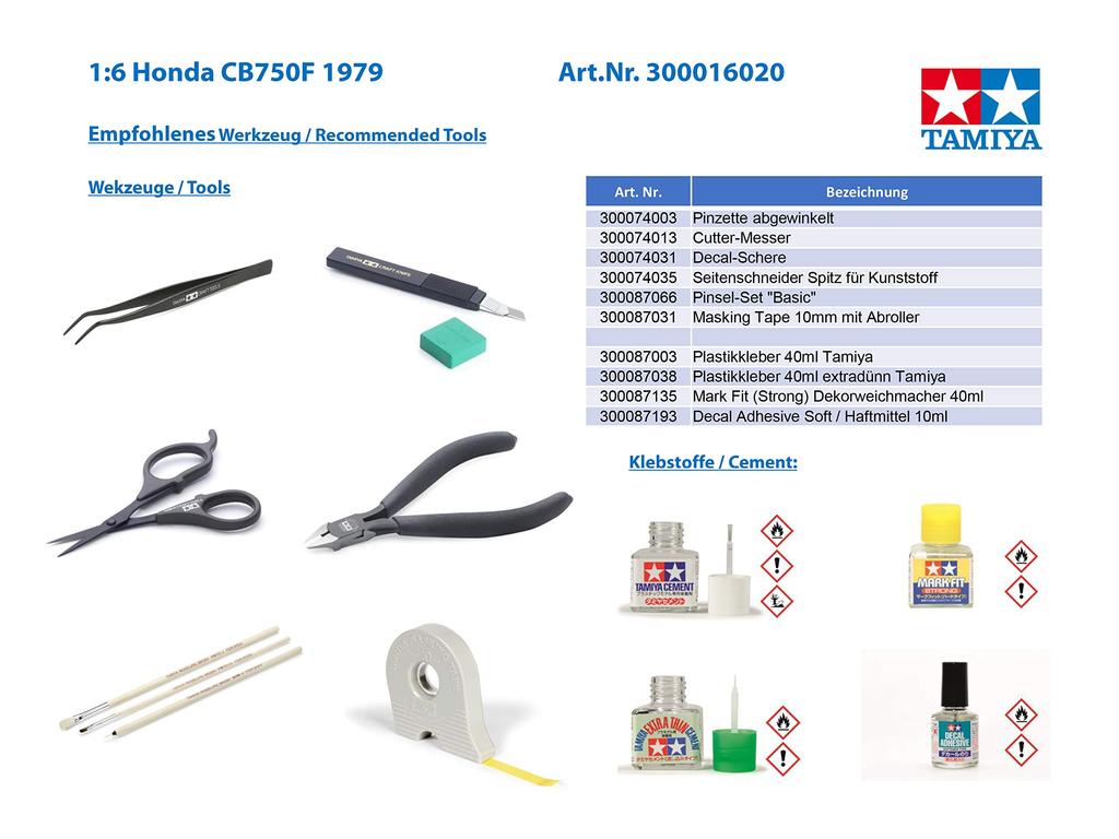 Tamiya Мотоцикл серии Honda CB750F Пластиковая модель 16020 1/6 №20